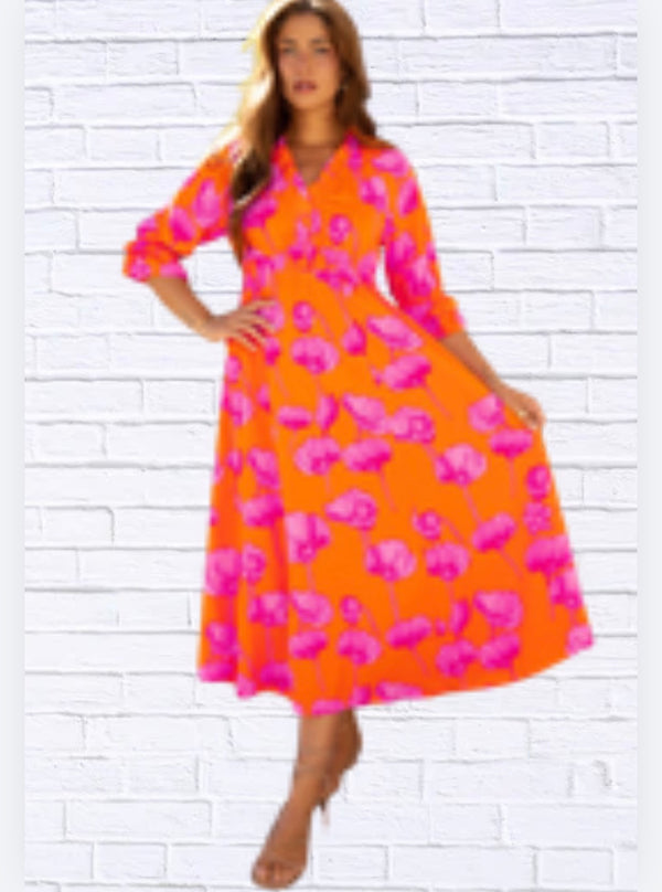 green emerald velvet dress Pink Floral Maxi – Downtown Divas Orlando main image 0