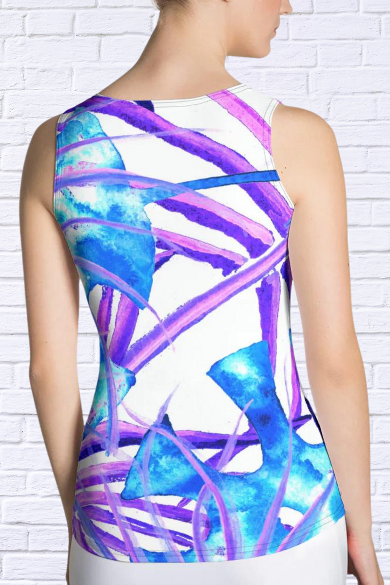 Tropical Oceans Diva Usa Exclusive Sublimation Cut & Sew Tank Top