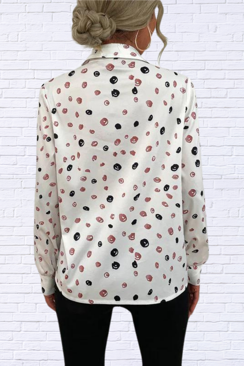 Abstract Women's Long Sleeve Blouse