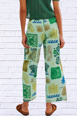 Printed Wide Leg Pants