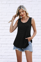 Ribbed Round Neck Tank