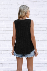 Ribbed Round Neck Tank