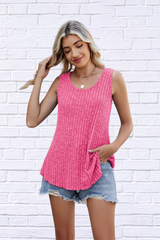 Ribbed Round Neck Tank