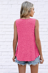 Ribbed Round Neck Tank