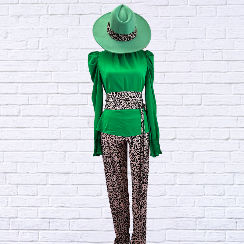 Leopard Knit Pants