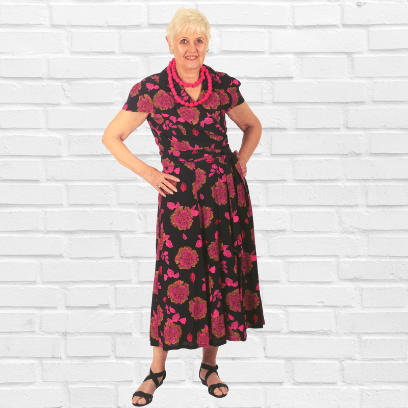 Star Wrap Dress - | Diva USA