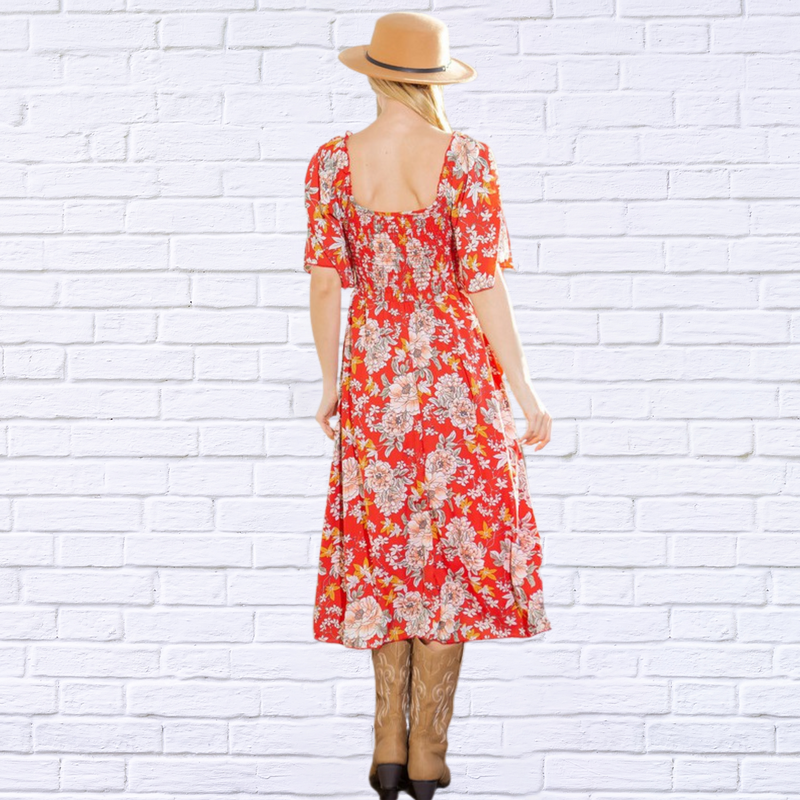 Smocked Dress with Pockets