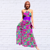 High  Neck Draw Cord Dress