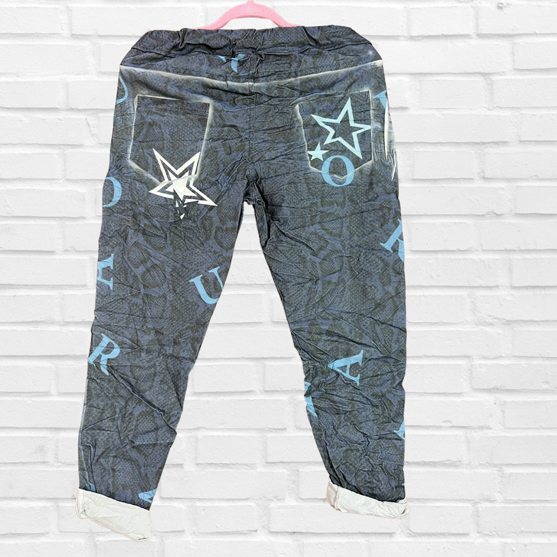 Printed Cotton Sateen Pants / Many Prints