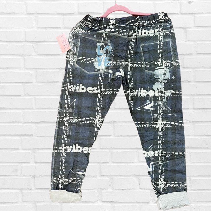 Printed Cotton Sateen Pants / Many Prints