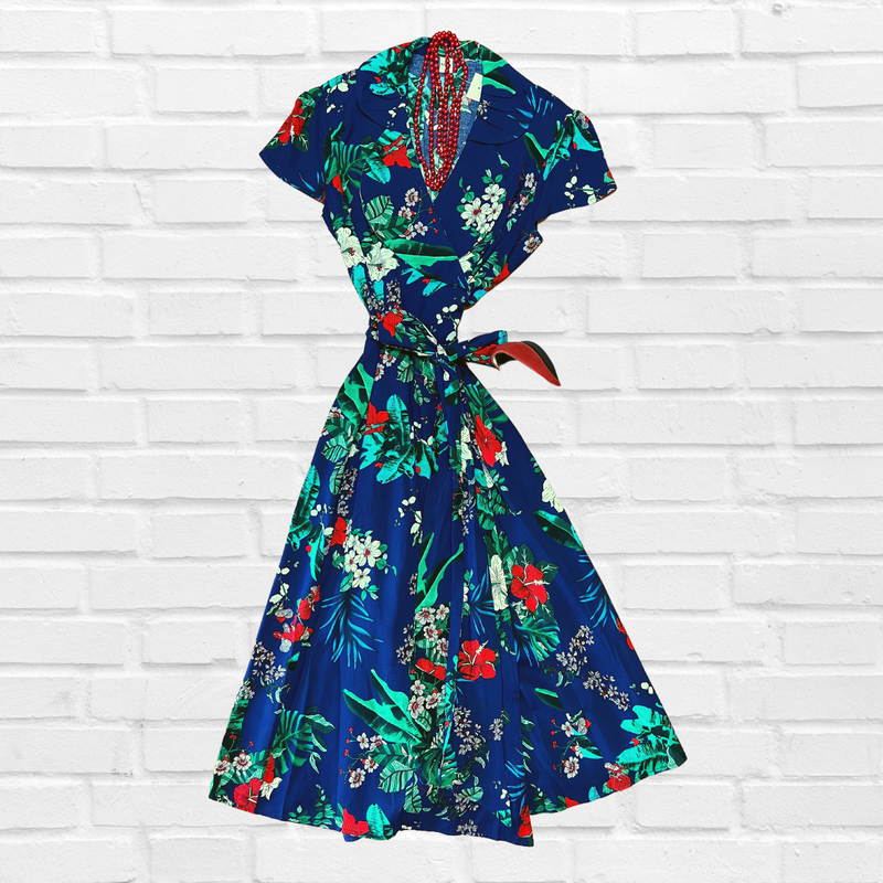 Star Wrap Dress - | Diva USA