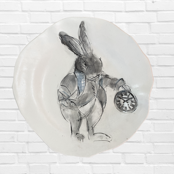Home Decor Rabbit and Clock