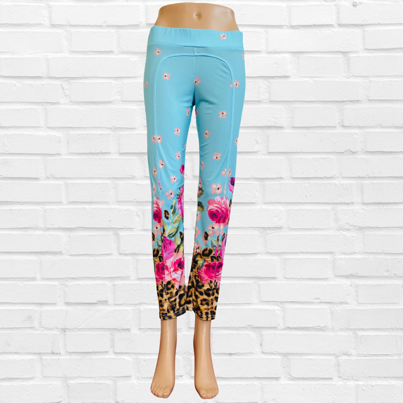 Deniela Sienna print stretch knit leggings