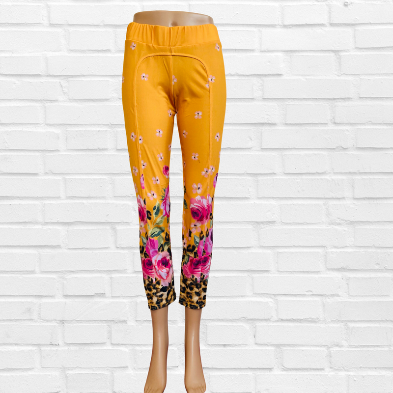 Deniela Sienna print stretch knit leggings