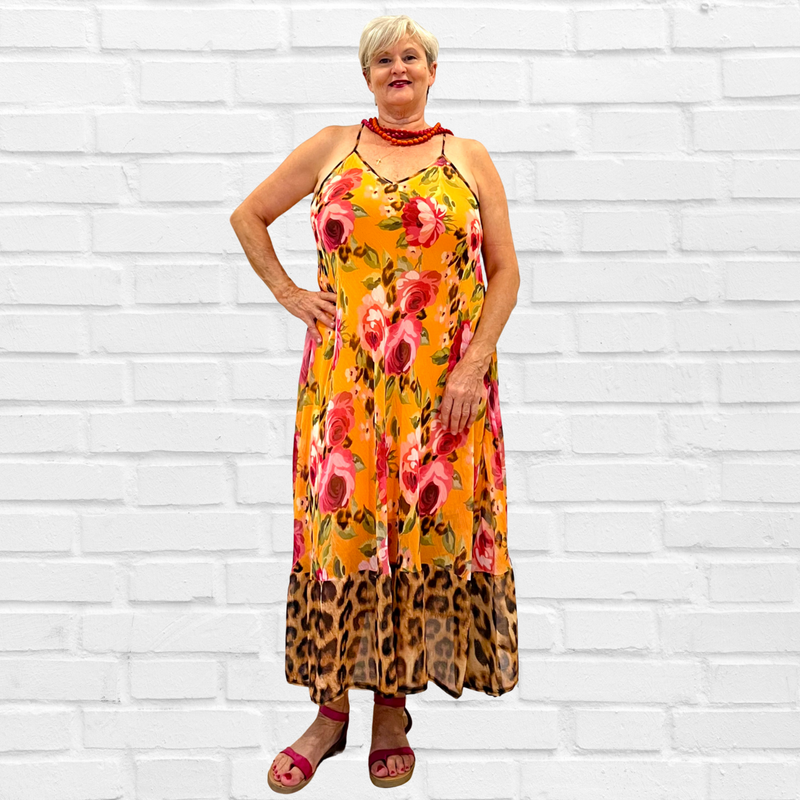 Demi Dress Sheer Flare Strappy Dress