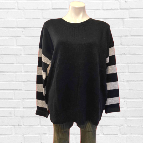 Ellis Black and Grey Sweater