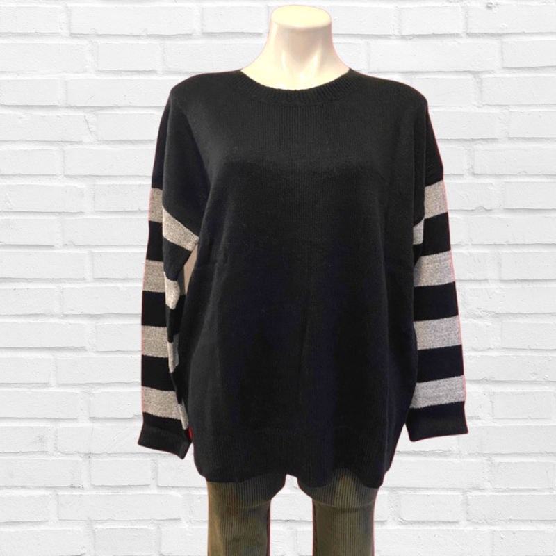 Ellis Black and Grey Sweater