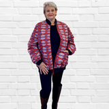 Fadia Traditional Bomber Printed Ethnic Jacket - Bold Prints | Diva USA