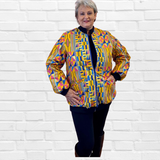 Fadia Traditional Bomber Printed Ethnic Jacket - Bold Prints | Diva USA