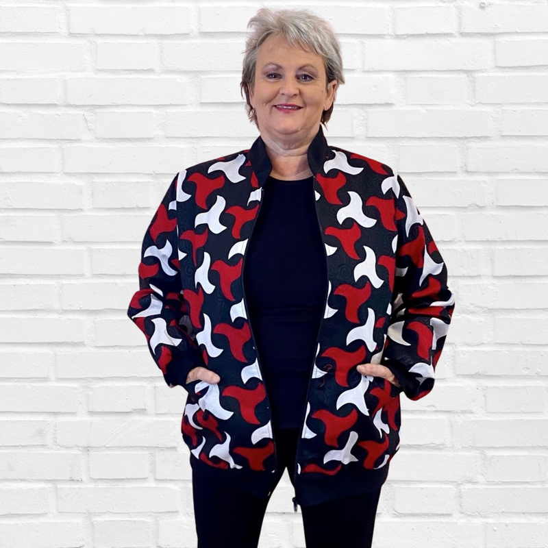 Fadia Traditional Bomber Printed Ethnic Jacket - Bold Prints | Diva USA